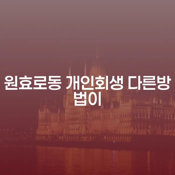 원효로동 개인회생 다른방법이