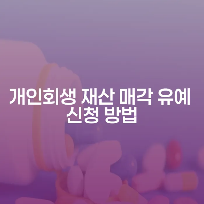 개인회생 재산 매각 유예 신청 방법이 궁금하신가요?