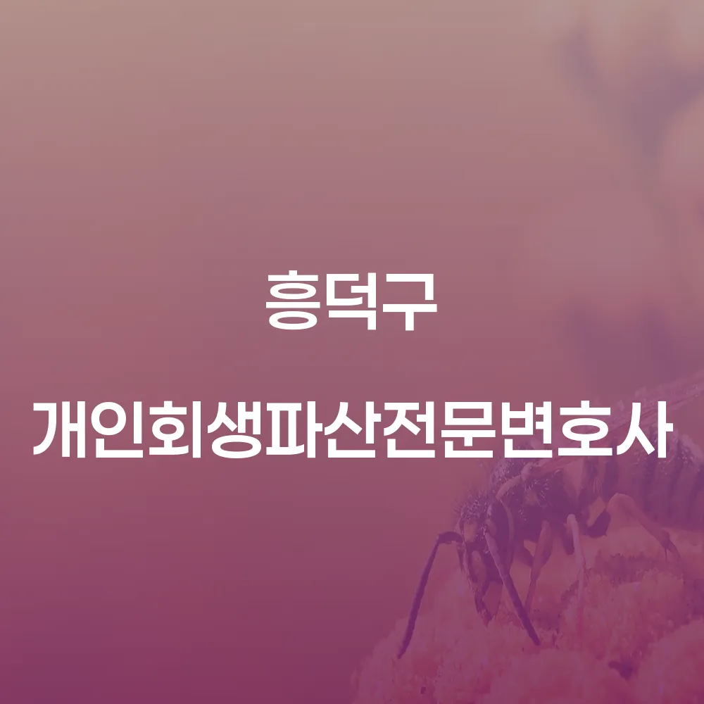 흥덕구 개인회생파산전문변호사와 함께하는 채무 해결